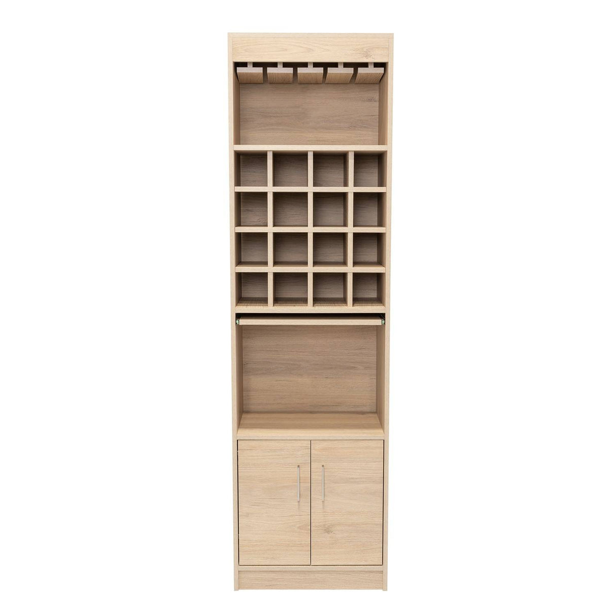 Bar Kava Rovere 51x180cm con Un Cajón y con Dieciséis Portabotellas - Bares | Bylmo