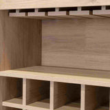 Bar Kava Rovere 51x180cm con Un Cajón y con Dieciséis Portabotellas - Bares | Bylmo