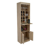 Bar Syrah Rovere 51x180cm con Un Cajón y con Ocho Portabotellas - Bares | Bylmo