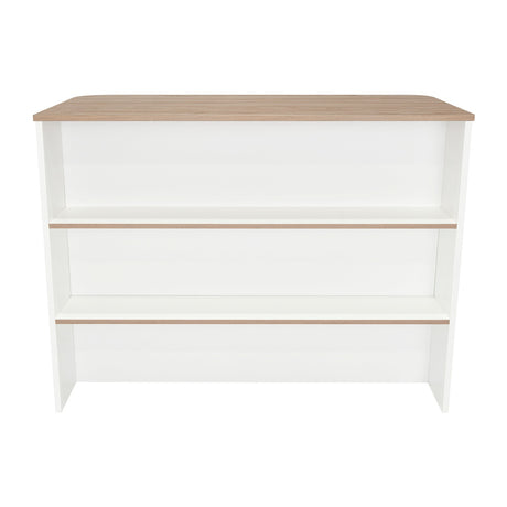 Barra de Cocina Blanco Blanco 120x90cm con Dos Entrepaños y con Dos Comportamientos - Muebles Organizadores | Bylmo