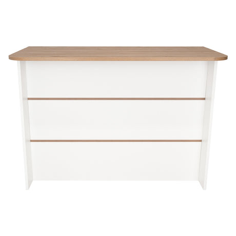 Barra de Cocina Blanco Blanco 120x90cm con Dos Entrepaños y con Dos Comportamientos - Muebles Organizadores | Bylmo