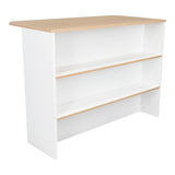 Barra de Cocina Fendi Blanco y Rovere 120x90cm con Dos Entrepaños y con Dos Comportamientos - Muebles Organizadores | Bylmo