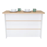 Barra de Cocina Fendi Blanco y Rovere 120x90cm con Dos Entrepaños y con Dos Comportamientos - Muebles Organizadores | Bylmo