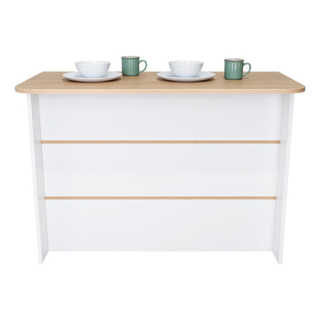 Barra de Cocina Fendi Blanco y Rovere 120x90cm con Dos Entrepaños y con Dos Comportamientos - Muebles Organizadores | Bylmo