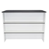 Barra de Cocina Fendi Blanco y Wengue 120x90cm con Dos Entrepaños y con Dos Comportamientos - Muebles Organizadores | Bylmo