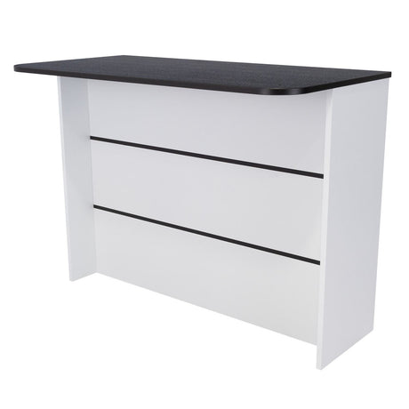 Barra de Cocina Fendi Blanco y Wengue 120x90cm con Dos Entrepaños y con Dos Comportamientos - Muebles Organizadores | Bylmo