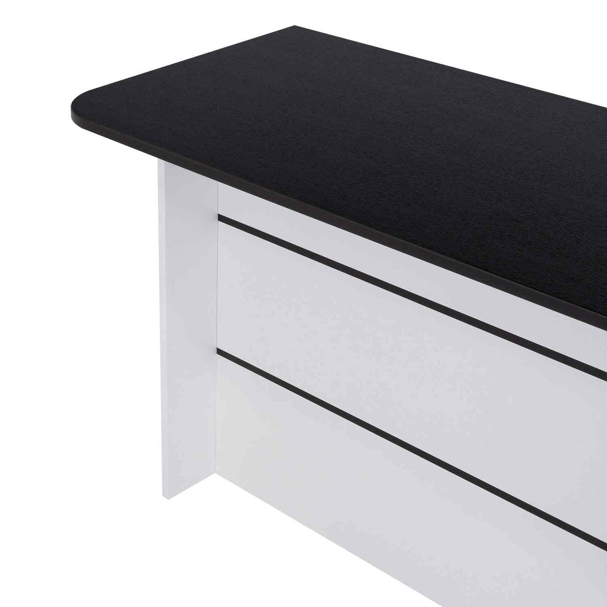 Barra de Cocina Fendi Blanco y Wengue 120x90cm con Dos Entrepaños y con Dos Comportamientos - Muebles Organizadores | Bylmo