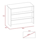 Mueble Auxiliar de Cocina Fendi Rovere y Blanco 120x90cm con Dos Entrepaños y Tres Compartimientos - Barras y Muebles Auxiliares | Bylmo