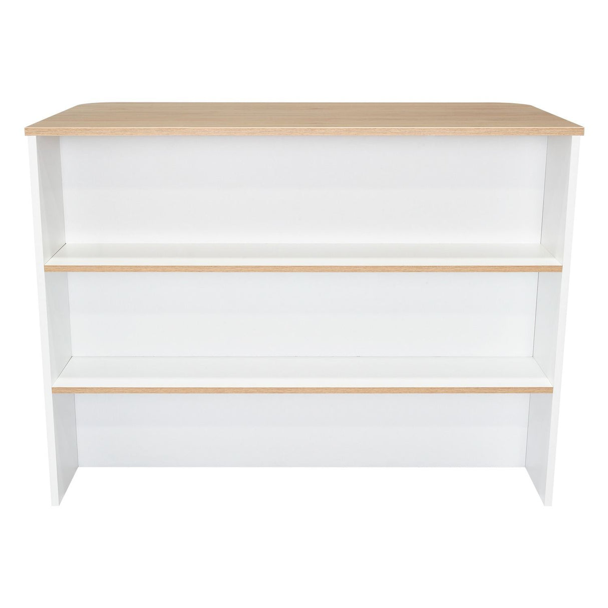 Mueble Auxiliar de Cocina Fendi Rovere y Blanco 120x90cm con Dos Entrepaños y Tres Compartimientos - Barras y Muebles Auxiliares | Bylmo