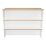 Mueble Auxiliar de Cocina Fendi Rovere y Blanco 120x90cm con Dos Entrepaños y Tres Compartimientos - Barras y Muebles Auxiliares | Bylmo