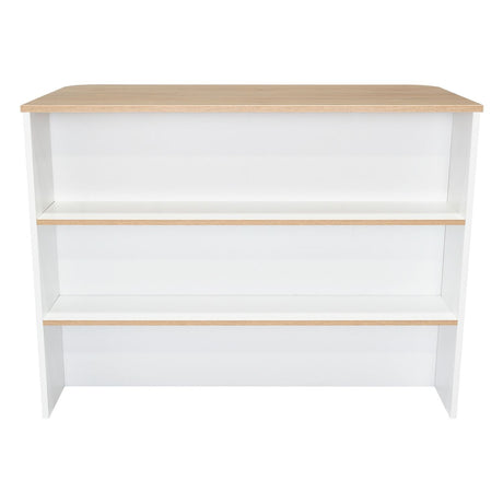 Mueble Auxiliar de Cocina Fendi Rovere y Blanco 120x90cm con Dos Entrepaños y Tres Compartimientos - Barras y Muebles Auxiliares | Bylmo