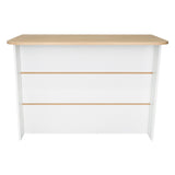 Mueble Auxiliar de Cocina Fendi Rovere y Blanco 120x90cm con Dos Entrepaños y Tres Compartimientos - Barras y Muebles Auxiliares | Bylmo