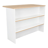 Mueble Auxiliar de Cocina Fendi Rovere y Blanco 120x90cm con Dos Entrepaños y Tres Compartimientos - Barras y Muebles Auxiliares | Bylmo