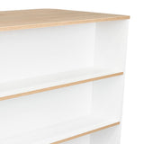 Mueble Auxiliar de Cocina Fendi Rovere y Blanco 120x90cm con Dos Entrepaños y Tres Compartimientos - Barras y Muebles Auxiliares | Bylmo