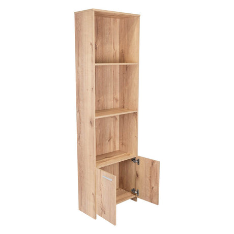 Biblioteca Lisa Easy Duna 55.1x181.5cm con Tres Compartimientos y con Un Cajón - Bibliotecas | Bylmo