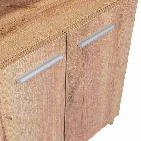 Biblioteca Lisa Easy Duna 55.1x181.5cm con Tres Compartimientos y con Un Cajón - Bibliotecas | Bylmo