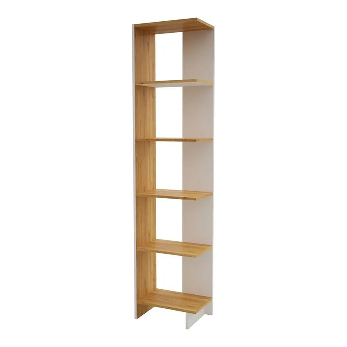 Biblioteca Ragnar Blanco 41.5x179.4cm con Cinco Compartimientos
