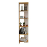 Biblioteca Ragnar Blanco 41.5x179.4cm con Cinco Compartimientos