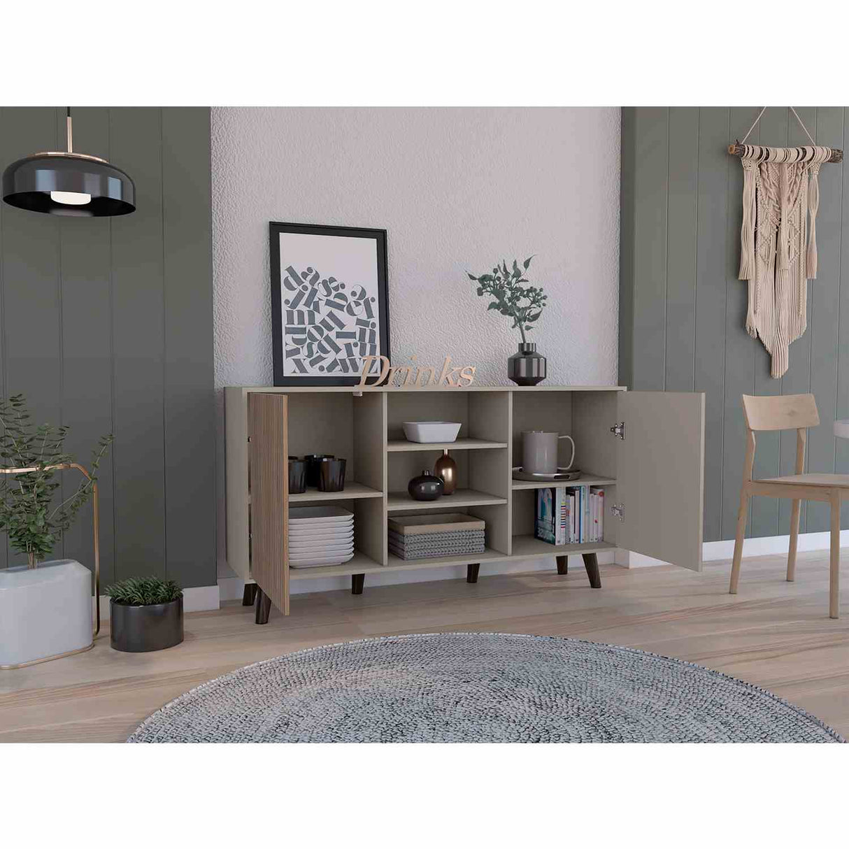 Bifé Funes Taupe 150 cm con Una Puerta Push to Open - Bifes y Arrimos | Bylmo