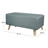 Combo Cabecero Room Gris Doble 140 cm Rectangular con Banqueta y 2 Mesas de Noche Cuadradas - Combos Habitacion | Bylmo