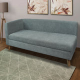 Combo Sofá Baúl Chaise Long Gris 163 cm con Puff, Mesa de Centro, Escritorio y Silla - Combos Sala | Bylmo