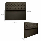 Cabecero Dreamer Sencilla 100 cm Café de Piso Tela Resistente