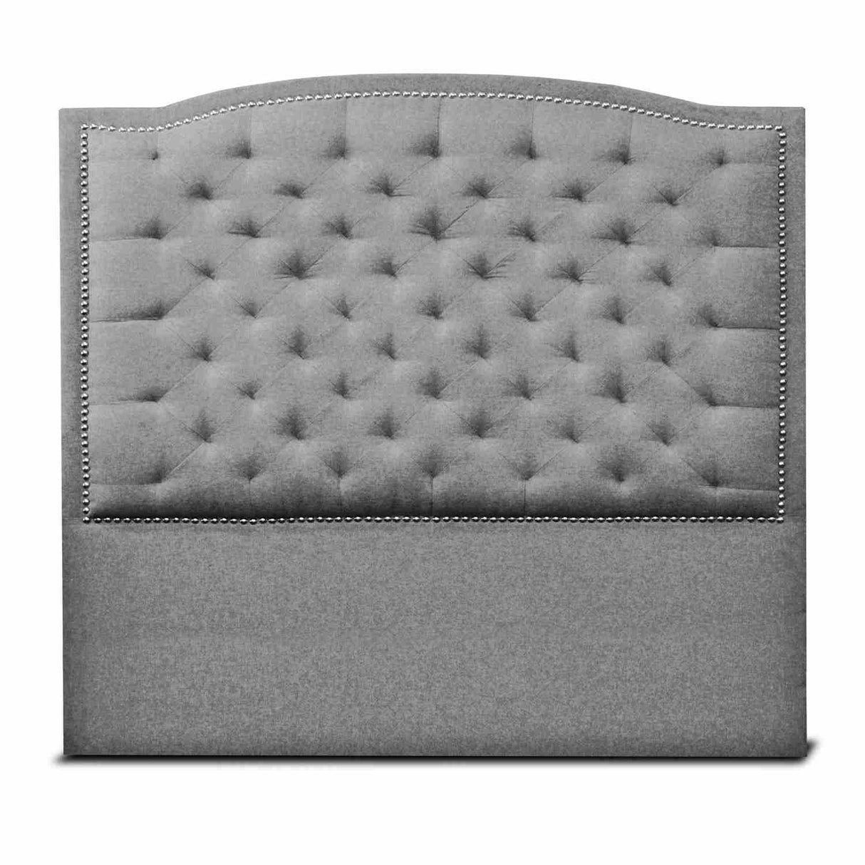 Cabecero Lawrence Gris 200x160cm Abullonado para Cama King