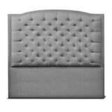 Cabecero Lawrence Gris 200x160cm Abullonado para Cama King