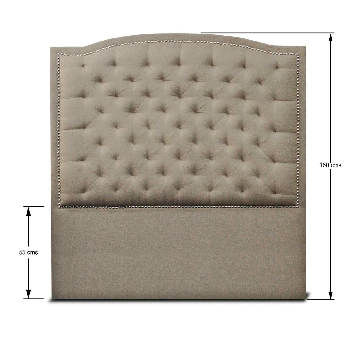 Cabecero Lawrence Camel 160x160cm Abullonado para Cama Queen