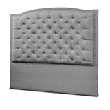 Cabecero Lawrence Gris 160x160cm Abullonado para Cama Queen