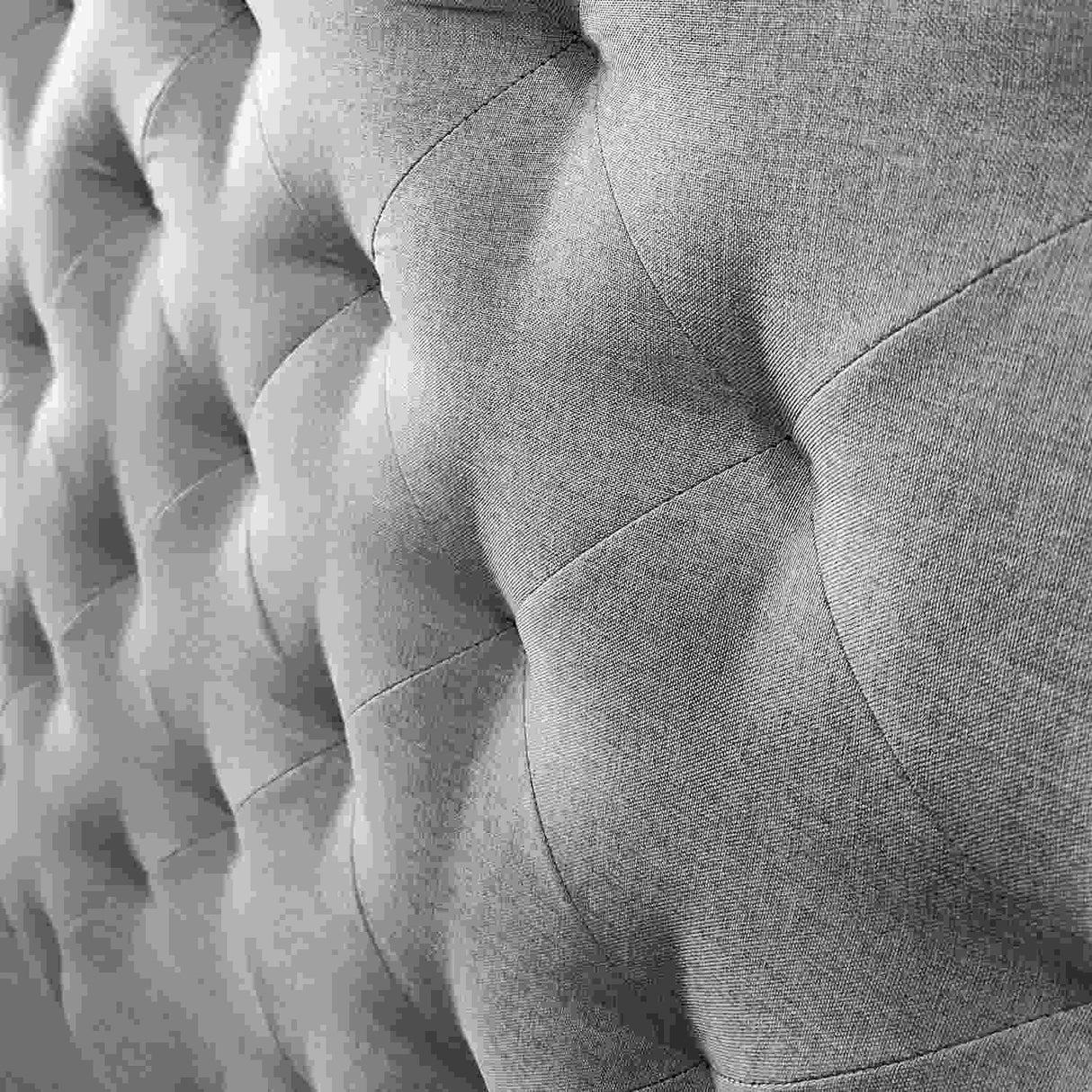 Cabecero Lawrence Gris 100x160cm Abullonado para Cama Sencilla