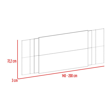 Cabecero Ajustable Neuss Plomo y Miel 140x72cm Liso para Cama Doble Hasta King - Camas y Cabeceros | Bylmo