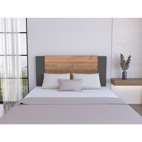 Cabecero Ajustable Neuss Plomo y Miel 140x72cm Liso para Cama Doble Hasta King - Camas y Cabeceros | Bylmo