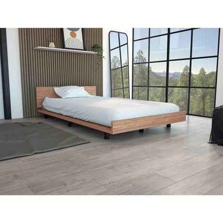 Cama Kaia Miel 120x52cm para Colchón Semidoble 120 X 190 Cm con Cabecero - Camas y Cabeceros | Bylmo