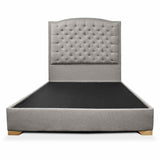 Base Cama Lawrence Gris 140x30cm para Colchón Doble 140 X 190 Cm con Cabecero