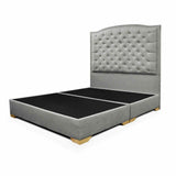 Base Cama Lawrence Gris 100x30cm para Colchón King 200 X 200 Cm con Cabecero