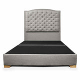 Base Cama Lawrence Gris 160x30cm para Colchón Queen 160 X 190 Cm con Cabecero