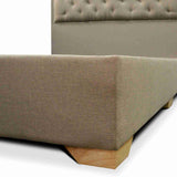 Base Cama Lawrence Camel 120x30cm para Colchón Semidoble 120 X 190 Cm con Cabecero