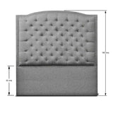 Base Cama Lawrence Gris 100x30cm para Colchón Sencillo 100 X 190 Cm con Cabecero