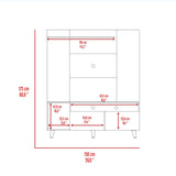 Centro de Entretenimiento Kalima Macadamia 150 cm con Dos Puertas - Muebles de TV | Bylmo