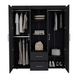 Closet Bariloche Eco Wengue 150 cm con Cuatro Puertas Y Dos Cajones - Closets | Bylmo