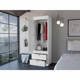 Closet Lisboa Blanco 59x179cm con 2 Cajones sin Entrepaños - Closets | Bylmo