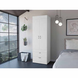 Closet Lisboa Blanco 59x179cm con 2 Cajones sin Entrepaños - Closets | Bylmo