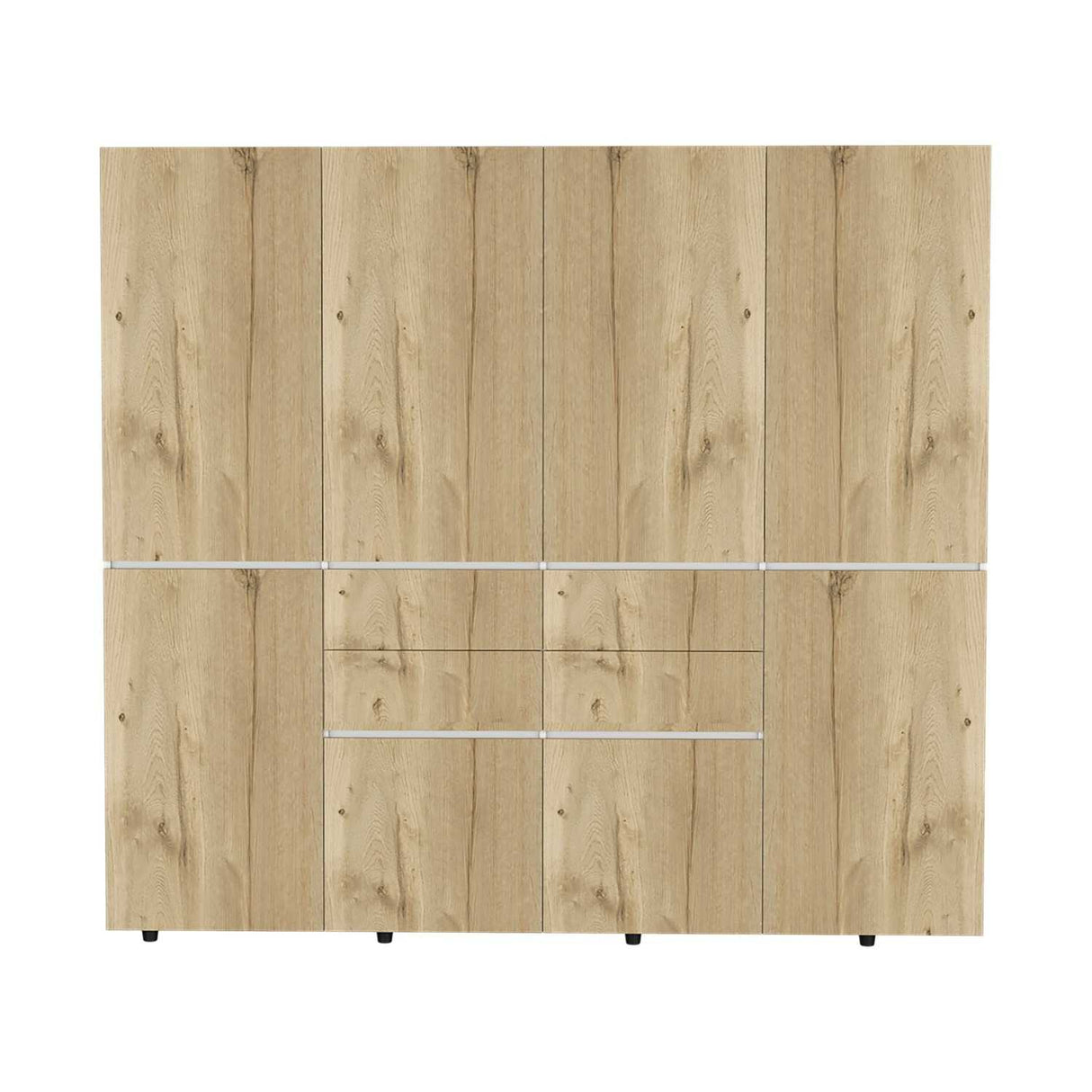 Closet Siruela Duna 220 cm con Cuatro Cajones, Ocho Puertas y Colgadero de Ropa - Closets | Bylmo