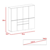 Closet Siruela Duna 220 cm con Cuatro Cajones, Ocho Puertas y Colgadero de Ropa - Closets | Bylmo