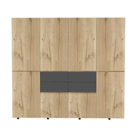 Closet Siruela Duna y Plomo 220x200cm con 4 Cajones con 4 Entrepaños - Closets | Bylmo