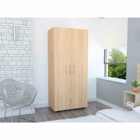 Closet Tera Rovere 80x180cm sin Cajones con 3 Entrepaños - Closets | Bylmo