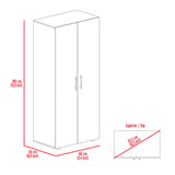Closet Tera Rovere 80x180cm sin Cajones con 3 Entrepaños - Closets | Bylmo