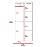 Closet Tera Rovere 80x180cm sin Cajones con 3 Entrepaños - Closets | Bylmo