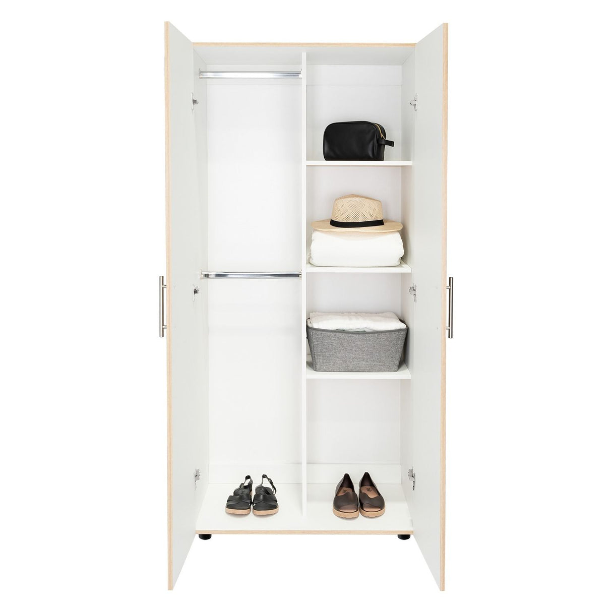 Closet Tera Rovere 80x180cm sin Cajones con 3 Entrepaños - Closets | Bylmo